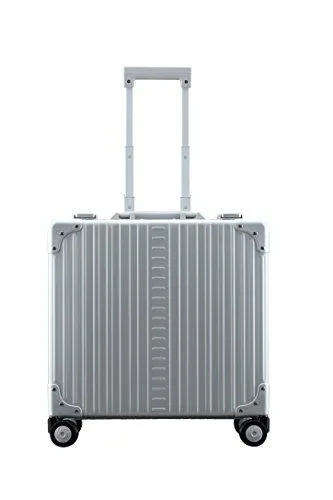 Aleon 17" Aluminum Hardside Deluxe Rolling Wheeled Business Briefcase (Onyx) Black