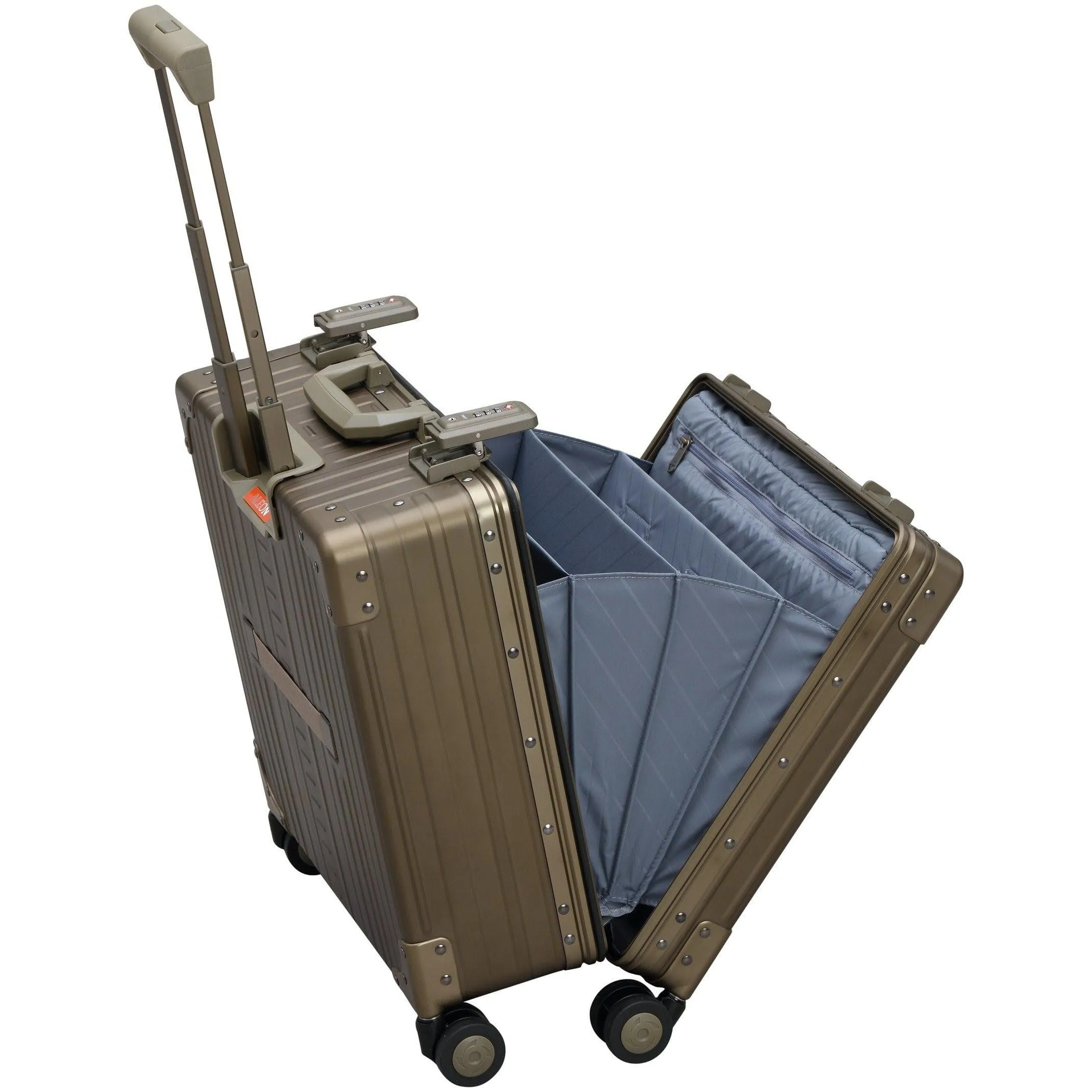 Aleon 17" Deluxe Rolling Wheeled Aluminum Hardside Business Briefcase Free Shipping