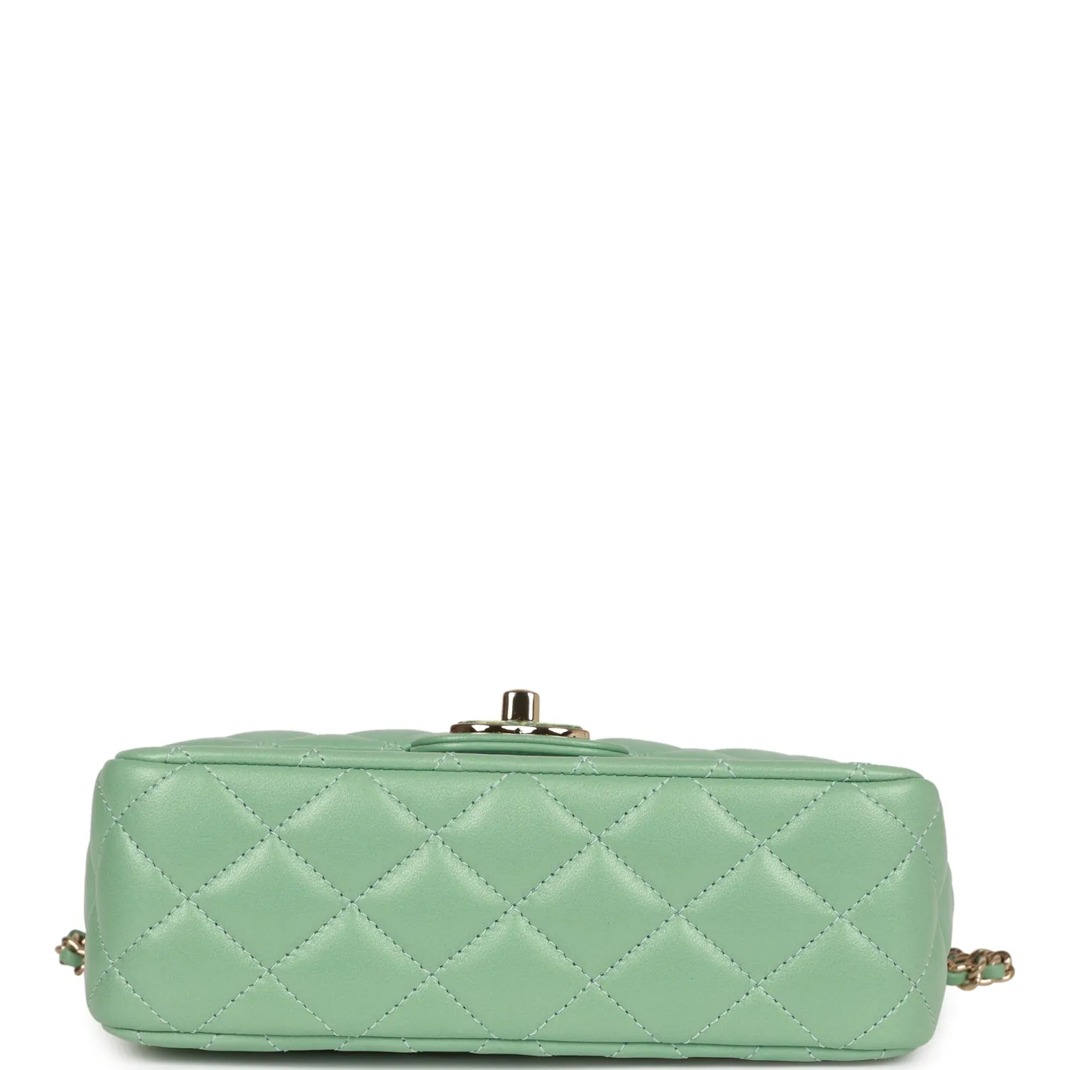 Chanel Candy Heart Mini Flap Bag Turquoise Lambskin Enamel and Light Gold Hardware