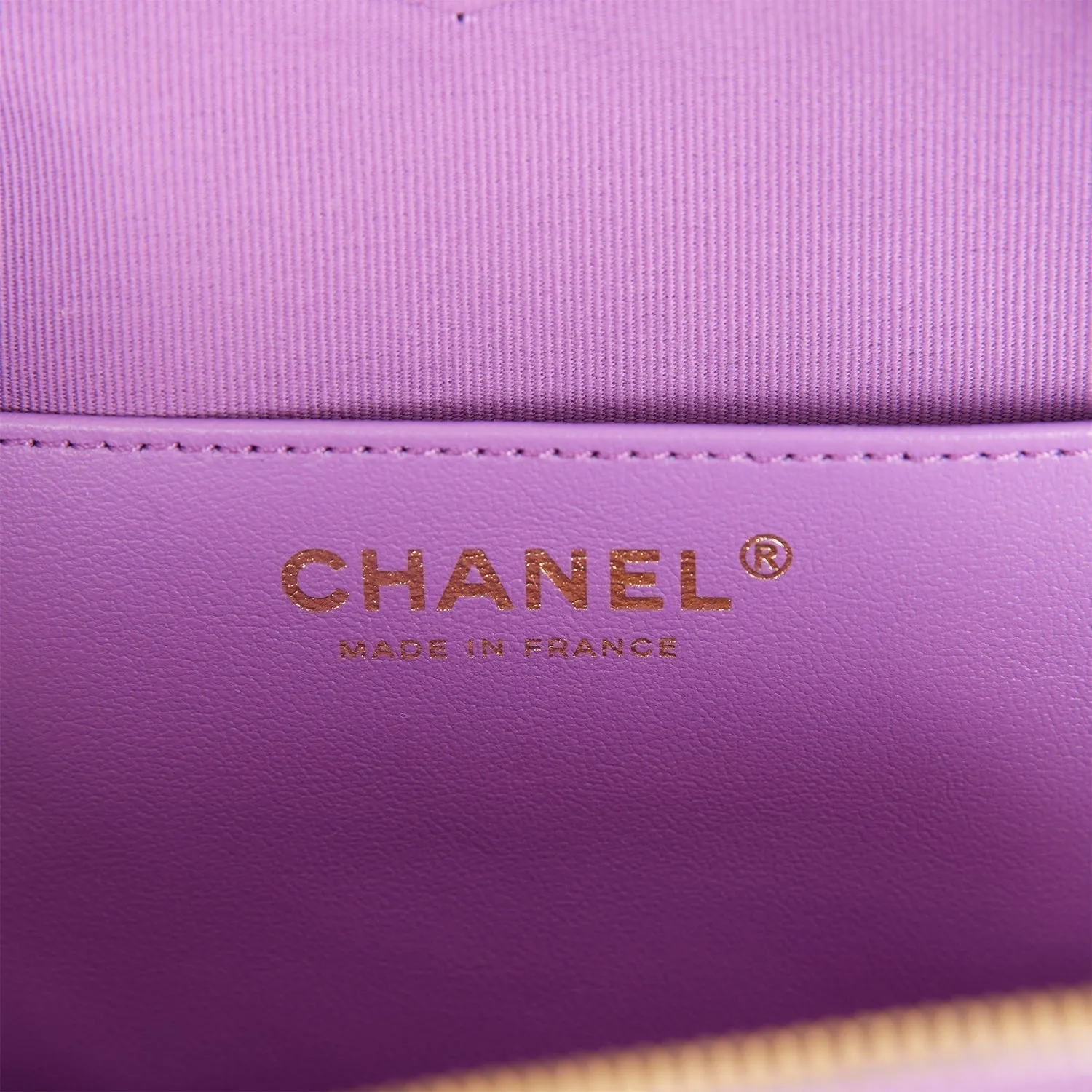 Chanel CC In Love Large Heart Bag Purple Lambskin Light Gold Hardware
