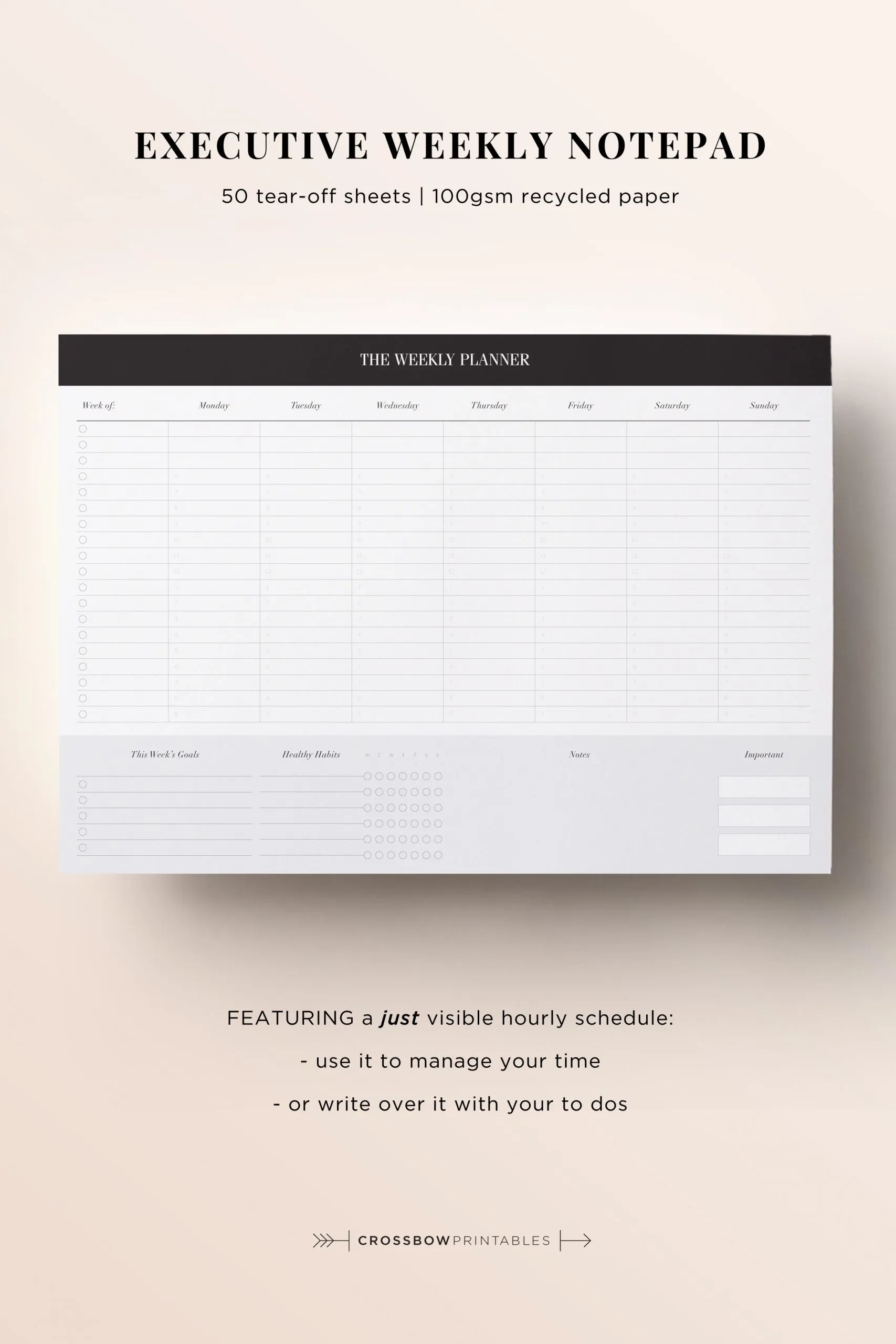 Executive Weekly Deskpad