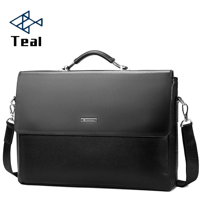 Fashion Business Leather Men Briefcase Laptop Handbag Tote Casual Man Bag For male Shoulder Bag Male Office  Messenger Bag