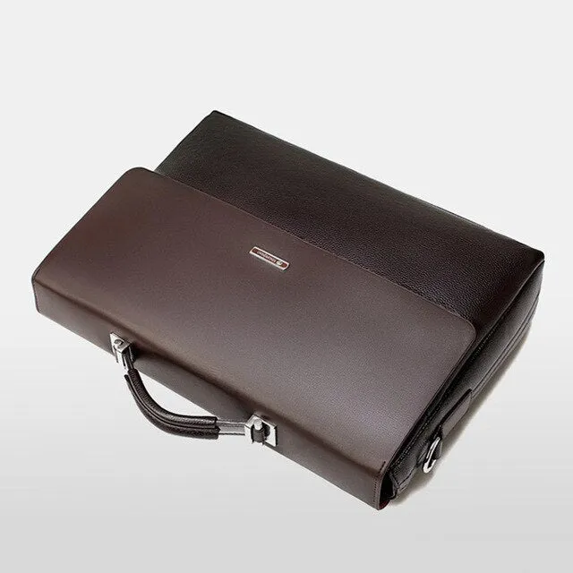 Fashion Business Leather Men Briefcase Laptop Handbag Tote Casual Man Bag For male Shoulder Bag Male Office  Messenger Bag