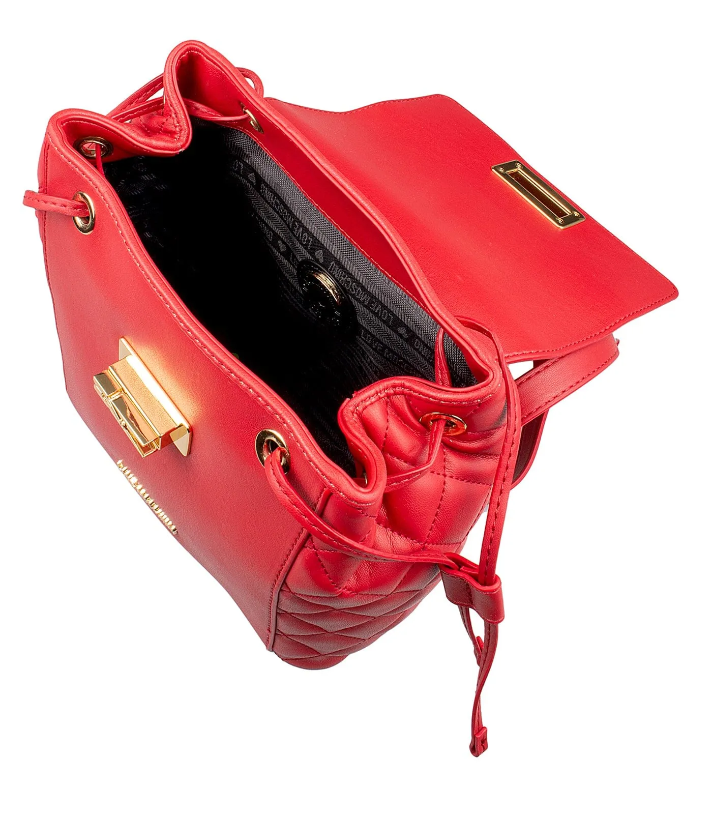Love Moschino Red Quilted Classic Medium Backpack