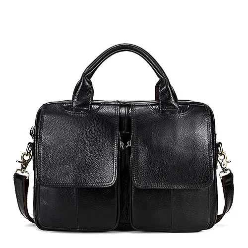 MVA men's Bag Briefcase Leather Office Laptop Bag for Men's Genuine Leather Bag Business Document Man Briefcase Handbag