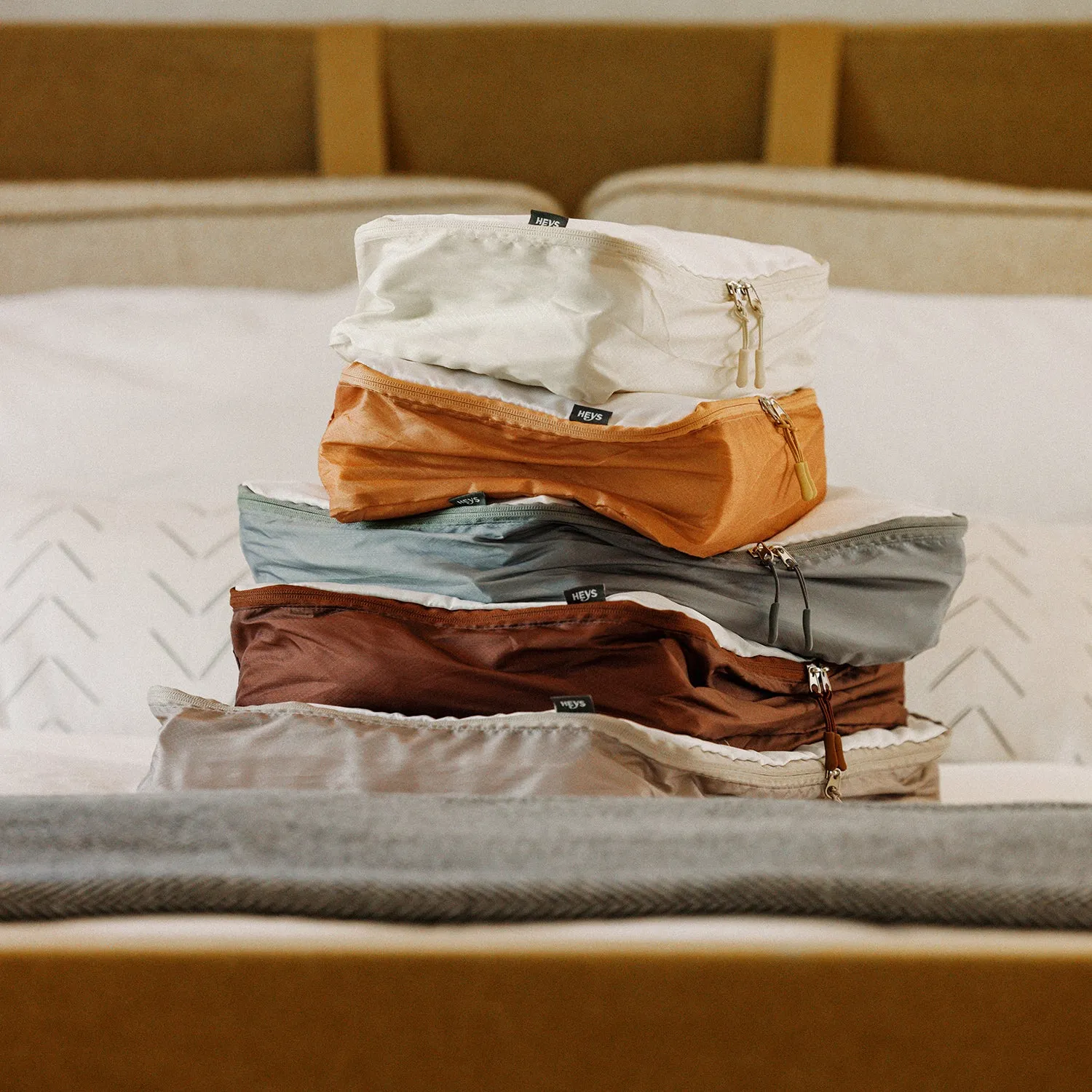 Pack ID 5 Piece Packing Cube Set - Earth Tones