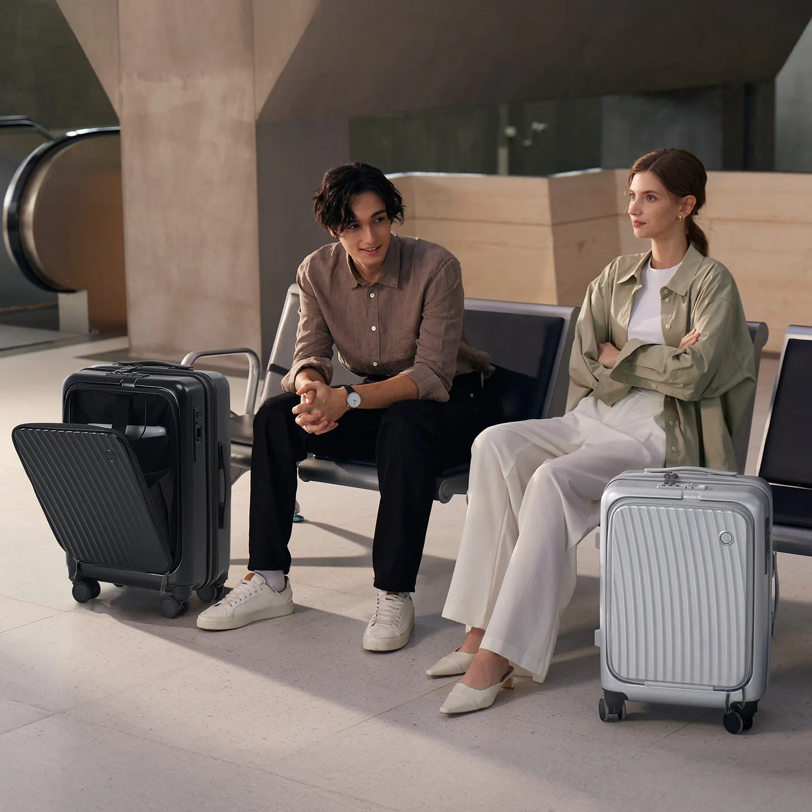 SMOOTH Front Opening 20”Carry On Luggage