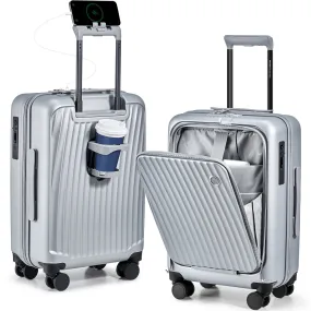 SMOOTH Front Opening 20”Carry On Luggage