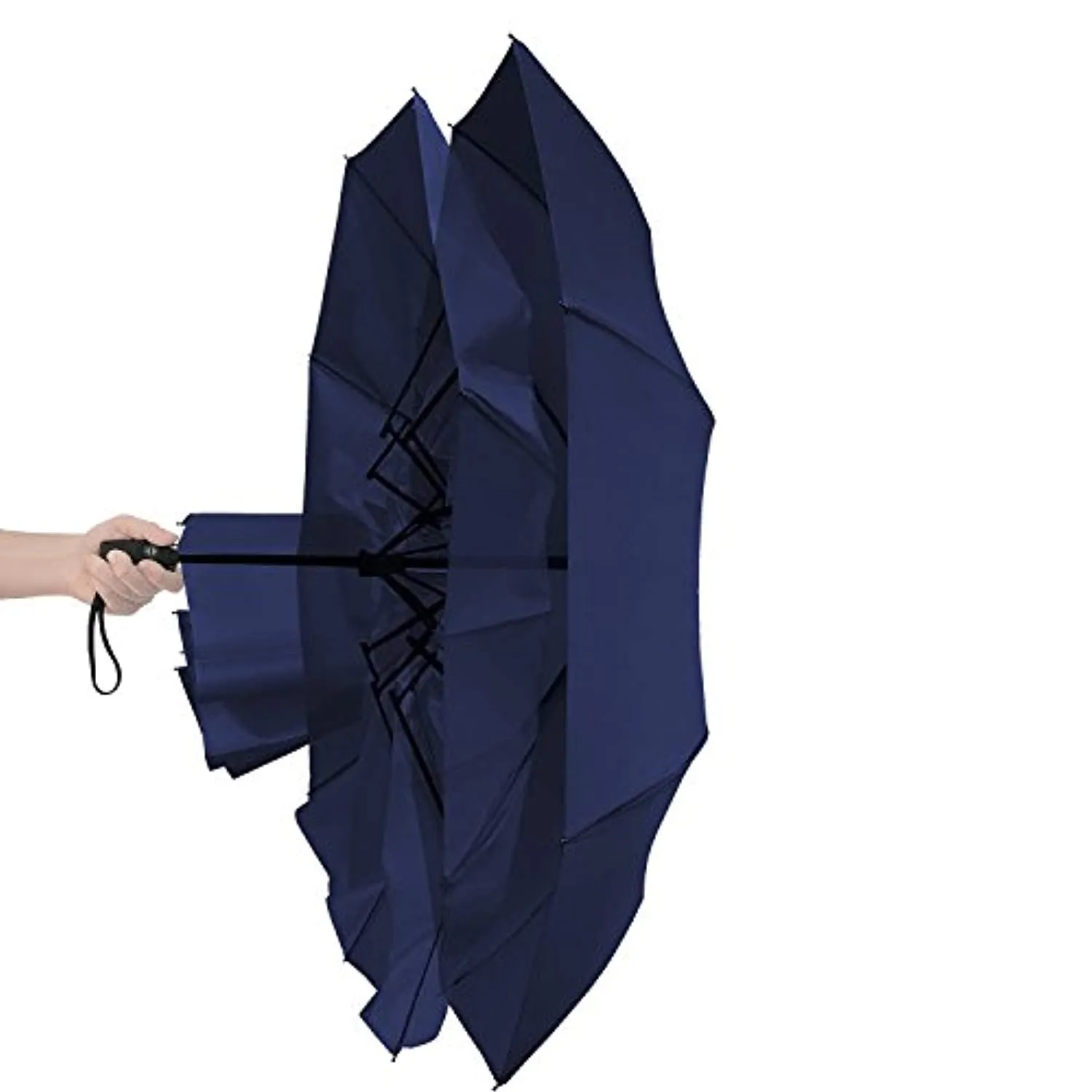 Travel Umbrella with Teflon Coating (Navy Blue) - Golf Umbrella