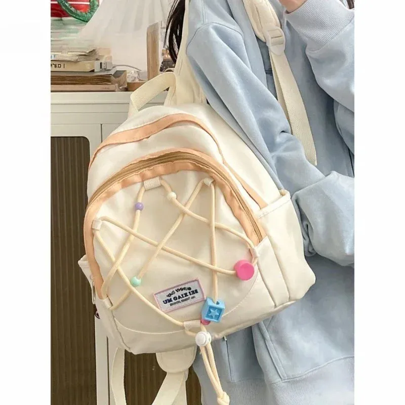 UAKISS  -  Casual Cute Mini Backpack Lightweight Travel Spring Outing Womens Backpacks Large Capacity Air Cushion Belt Shoulder Bag