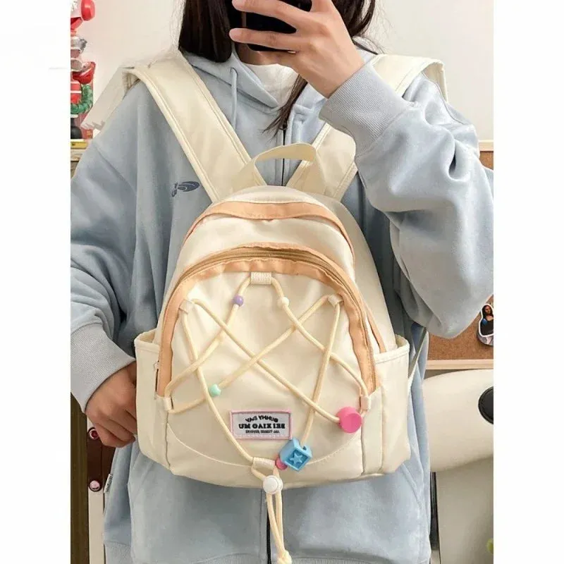 UAKISS  -  Casual Cute Mini Backpack Lightweight Travel Spring Outing Womens Backpacks Large Capacity Air Cushion Belt Shoulder Bag