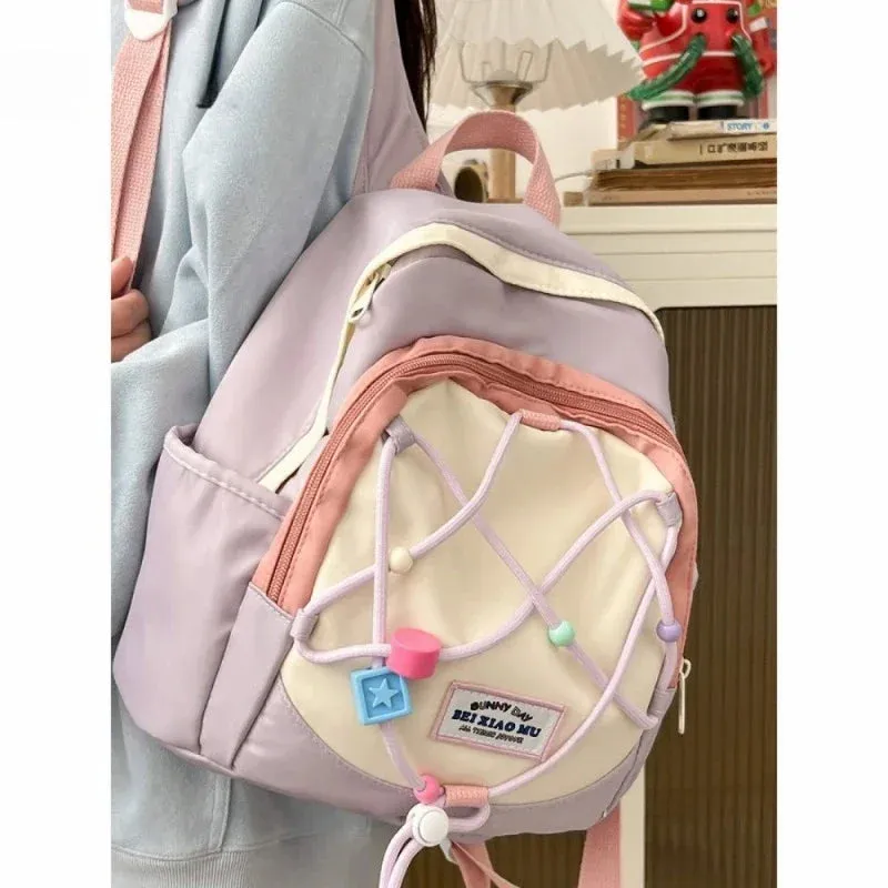 UAKISS  -  Casual Cute Mini Backpack Lightweight Travel Spring Outing Womens Backpacks Large Capacity Air Cushion Belt Shoulder Bag