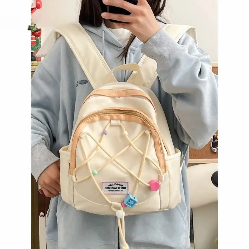 UAKISS  -  Casual Cute Mini Backpack Lightweight Travel Spring Outing Womens Backpacks Large Capacity Air Cushion Belt Shoulder Bag