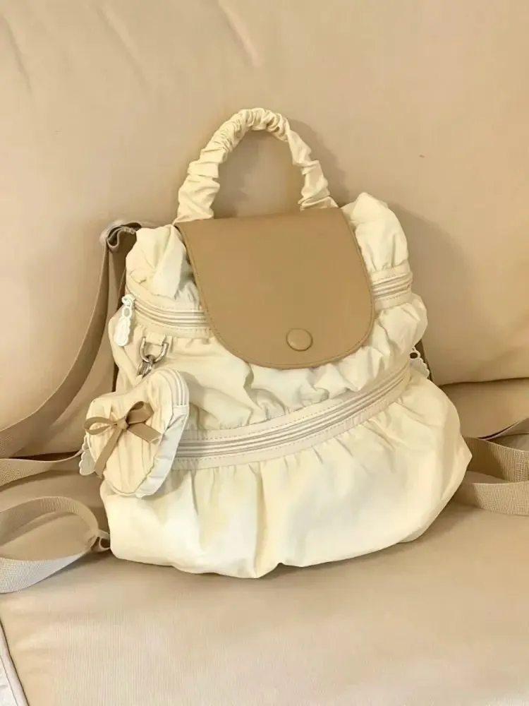 UAKISS  -  New Button Cloud Backpack for Women's College Style Small Campus Commuting Travel Backpacks Lightweight Bag