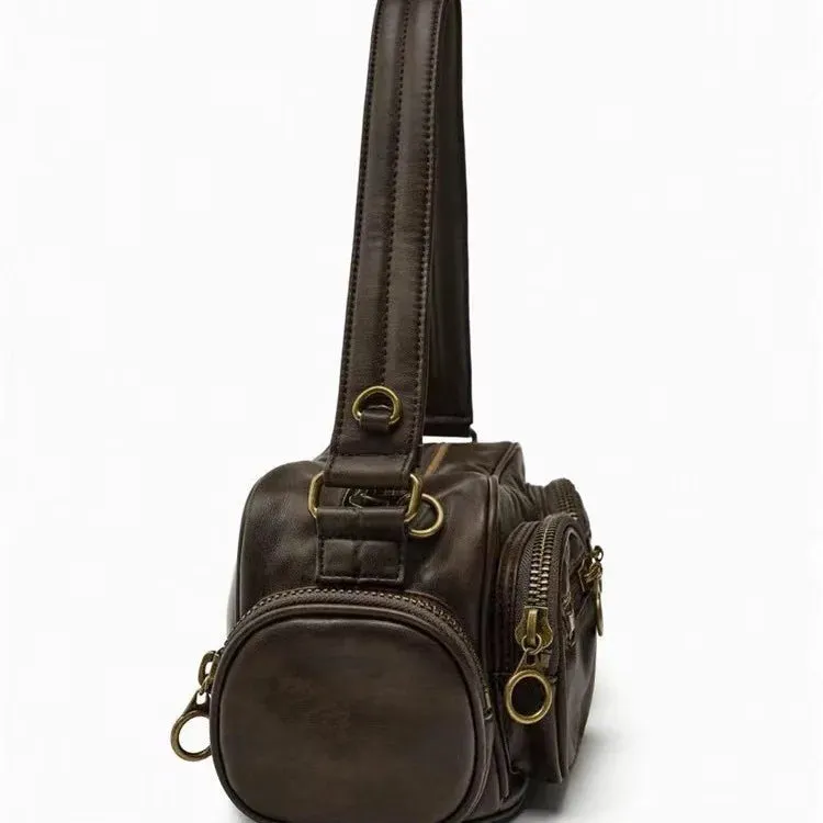 UAKISS  -  Punk Stylish Handlebags for Women PU Underarm  Bags Leisure Armpit Bag Shopping Shoulder Bags Female Fashion Handbag