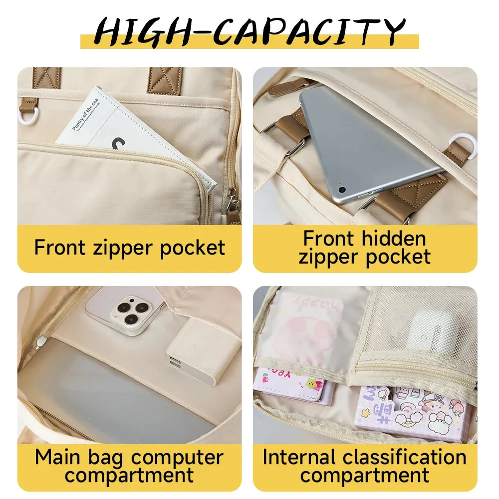 UAKISS  -  Women Aesthetic Backpack Fashion College Waterproof Daypack Carry on Lightweight Mini Backpack Stylish Travel Rucksack
